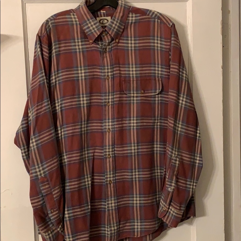 Vintage Burt Pulitzer Plaid Flannel Sz L